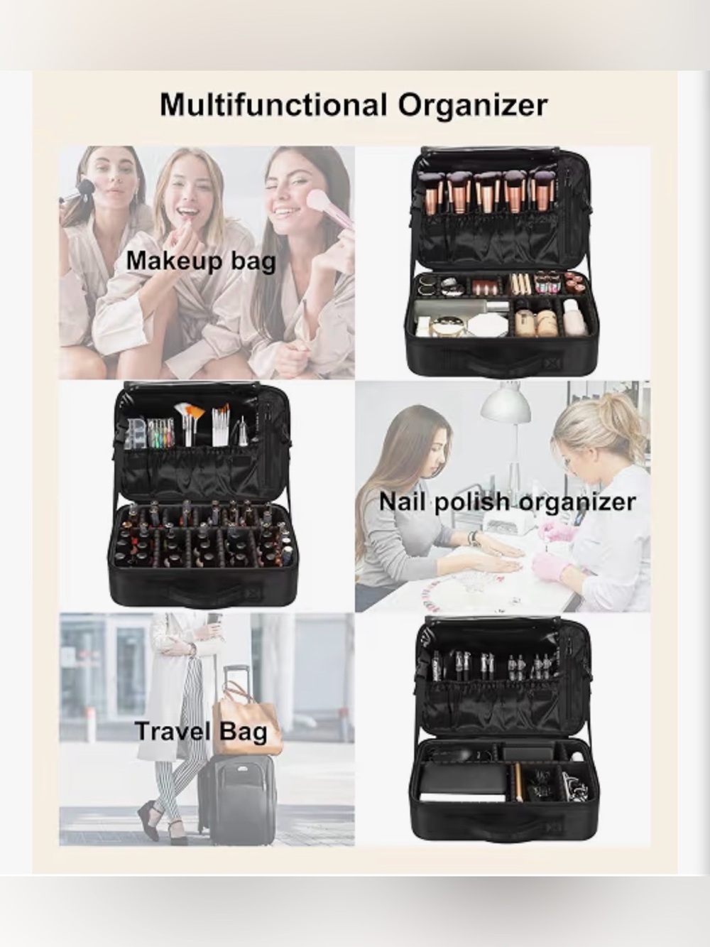 Black Relavel Makeup Organizer - Picture 8 of 10